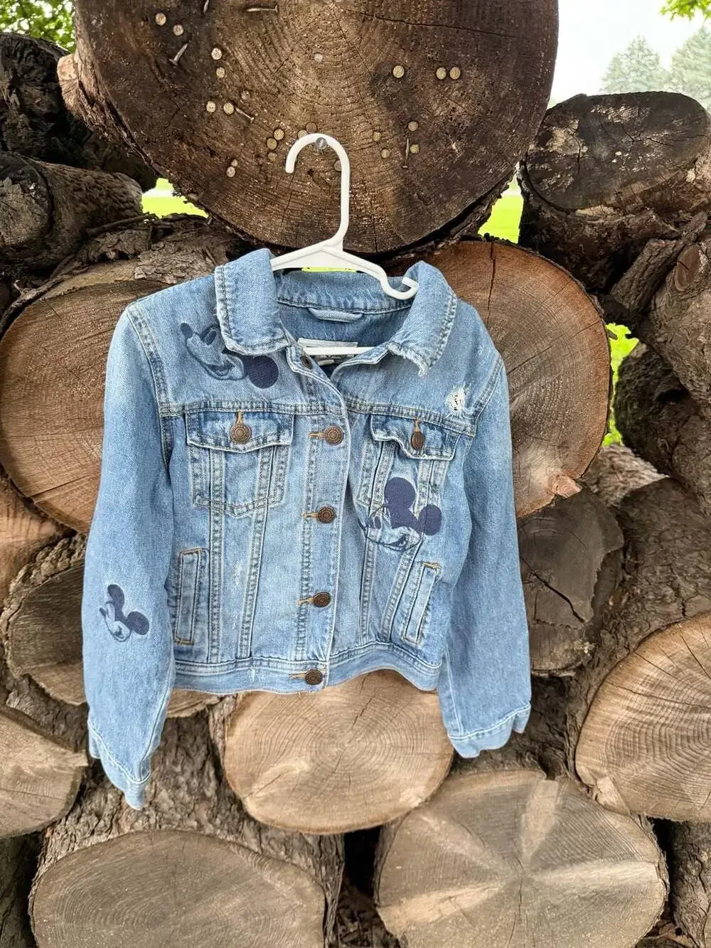 Gap Kids x Disney Mickey Mouse Embroidered Denim Jacket Size M Regular